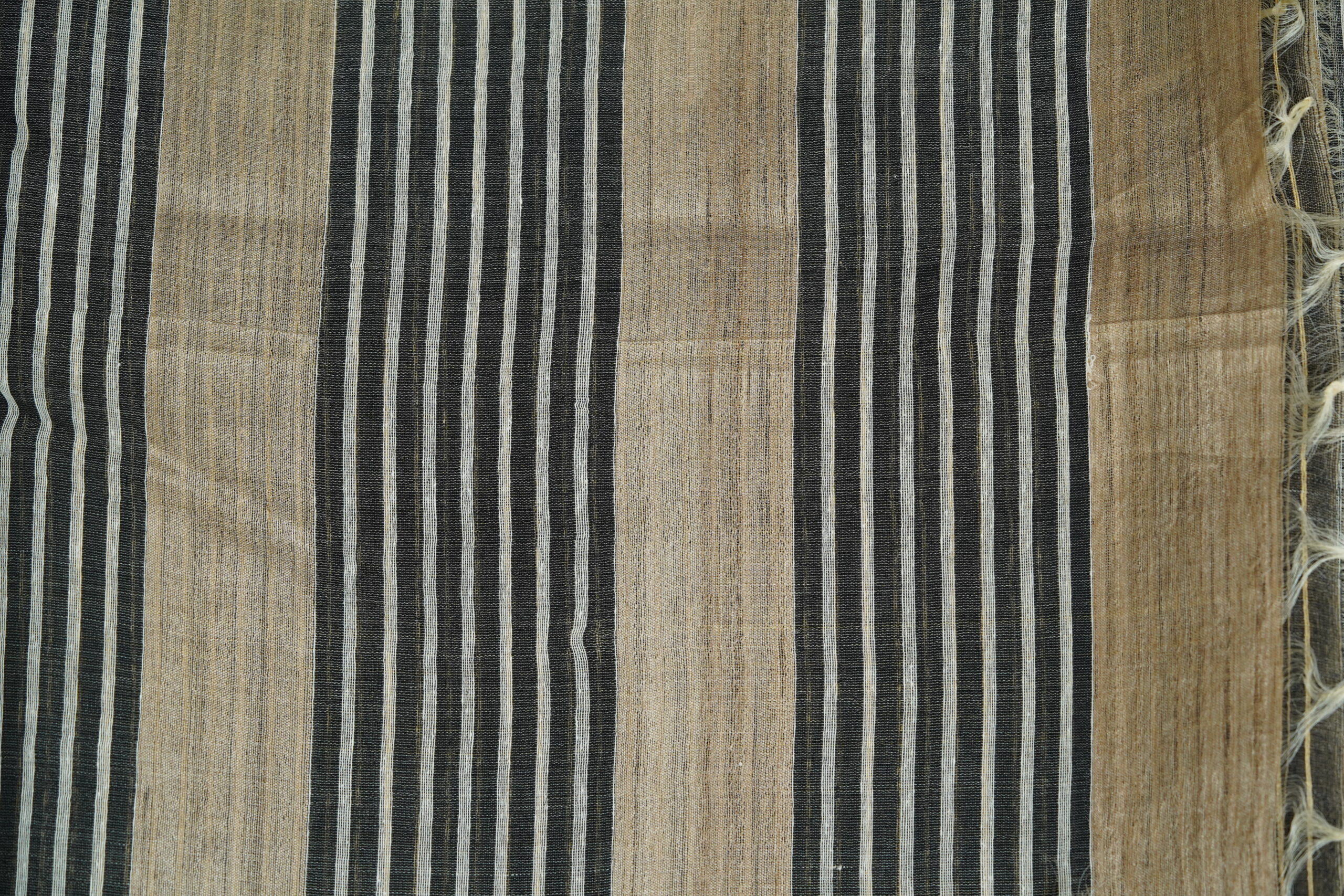 Pure Tussar Ghicha Silk Saree – Black Striped Pallu | Silk Mark Certified - Image 6