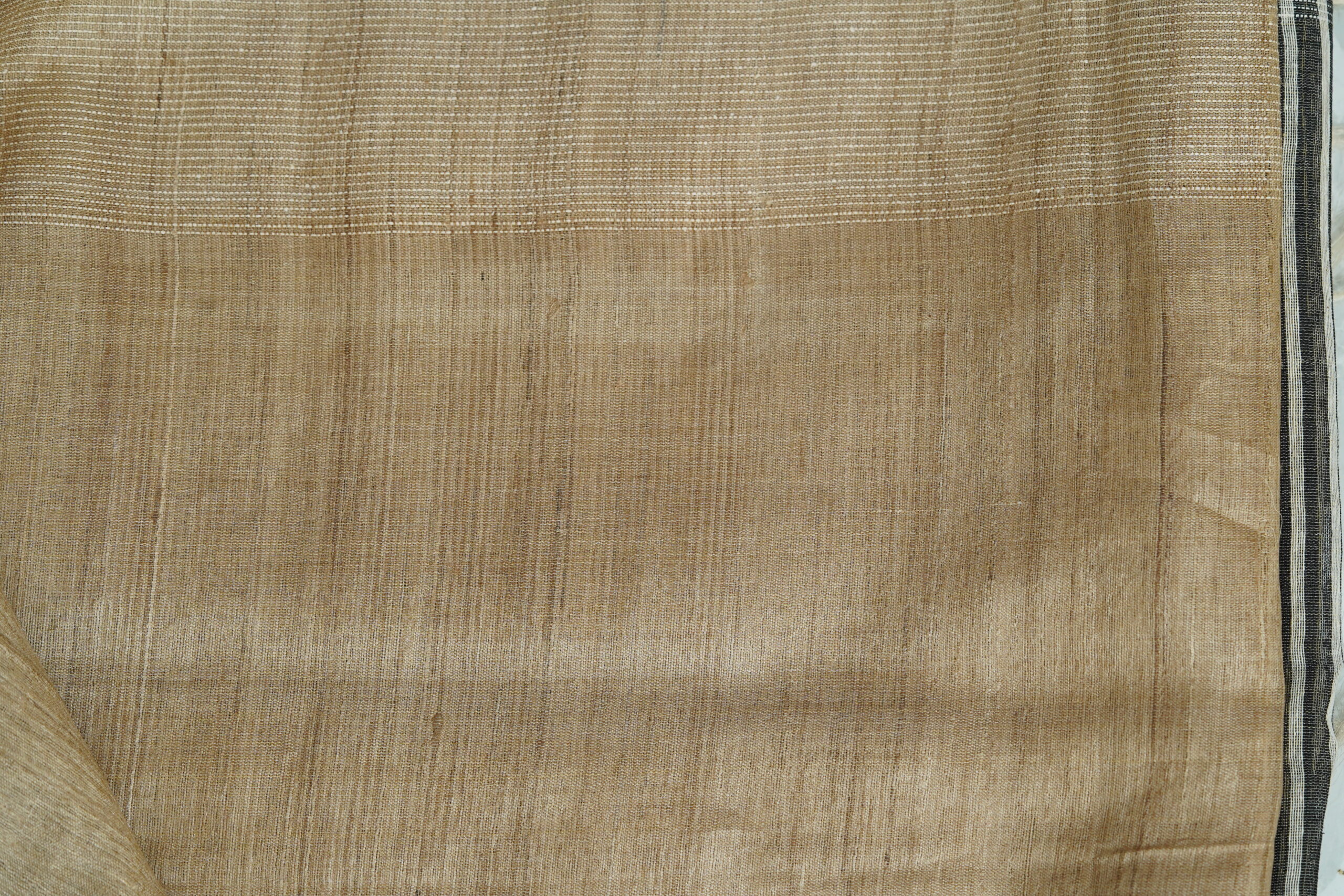 Pure Tussar Ghicha Silk Saree – Black Striped Pallu | Silk Mark Certified - Image 7